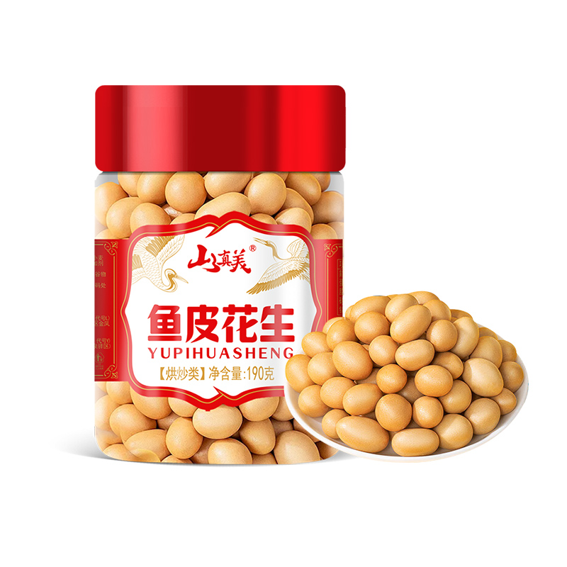 山真美山真美魚(yú)皮花生190g
